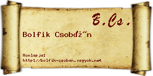 Bolfik Csobán névjegykártya